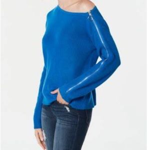 Bar lll Women’s Ribbed Zipper Sleeve Long Sleeve